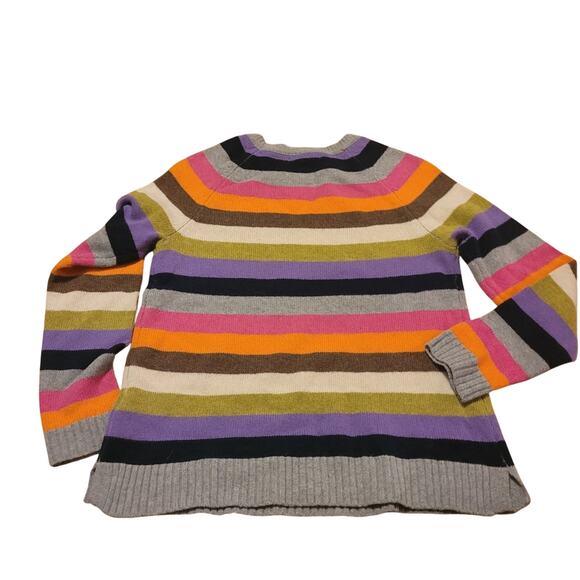 Tabitha Webb Womens Lambswool Colorful Striped Knit Sweater Size S Boho - Picture 2 of 7